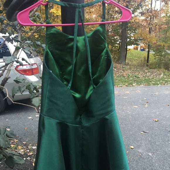 green homecoming dress open back with pockets!!! - Picture 2 of 7